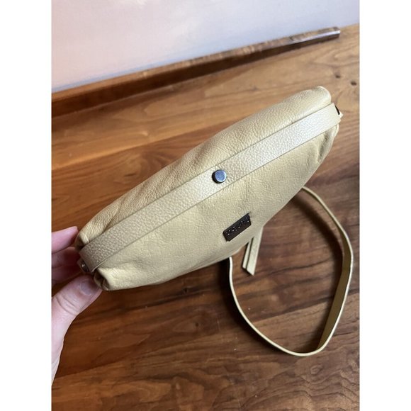 Kooba Y2K Vintage Handcrafted Leather Crossbody Bag Asymmetrical Zipper Yellow - Picture 12 of 14